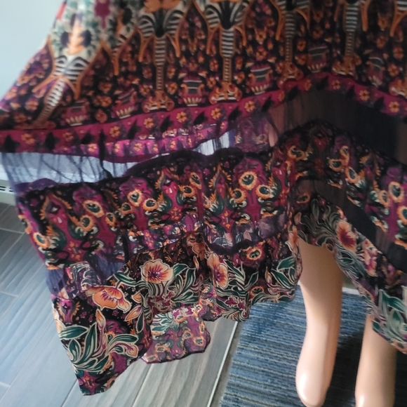 Anthropologie Lovett boho tiered Tunic maxi Dress. - Picture 7 of 12